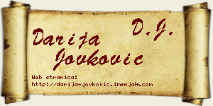 Darija Jovković vizit kartica
